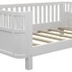 preview thumbnail 26 of 34, Full or Twin Size Wood Low Profile Kids Platform Bed Frame with Rails