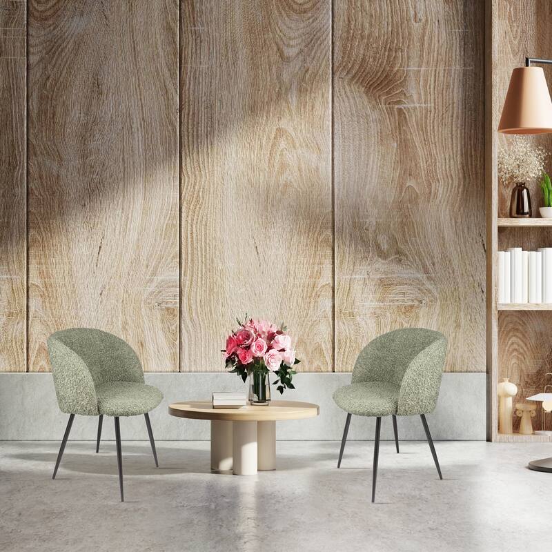 Rocking Accent Chair Tufted Upholstered Linen Wingback