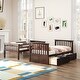 preview thumbnail 29 of 43, Twin over Twin Bunk Bed with 2 Drawers & Convertible Design