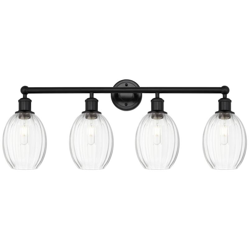 Innovations Lighting 616-4W-13-34 Preston Vanity Preston 4 Light 34" - Matte Black / Clear