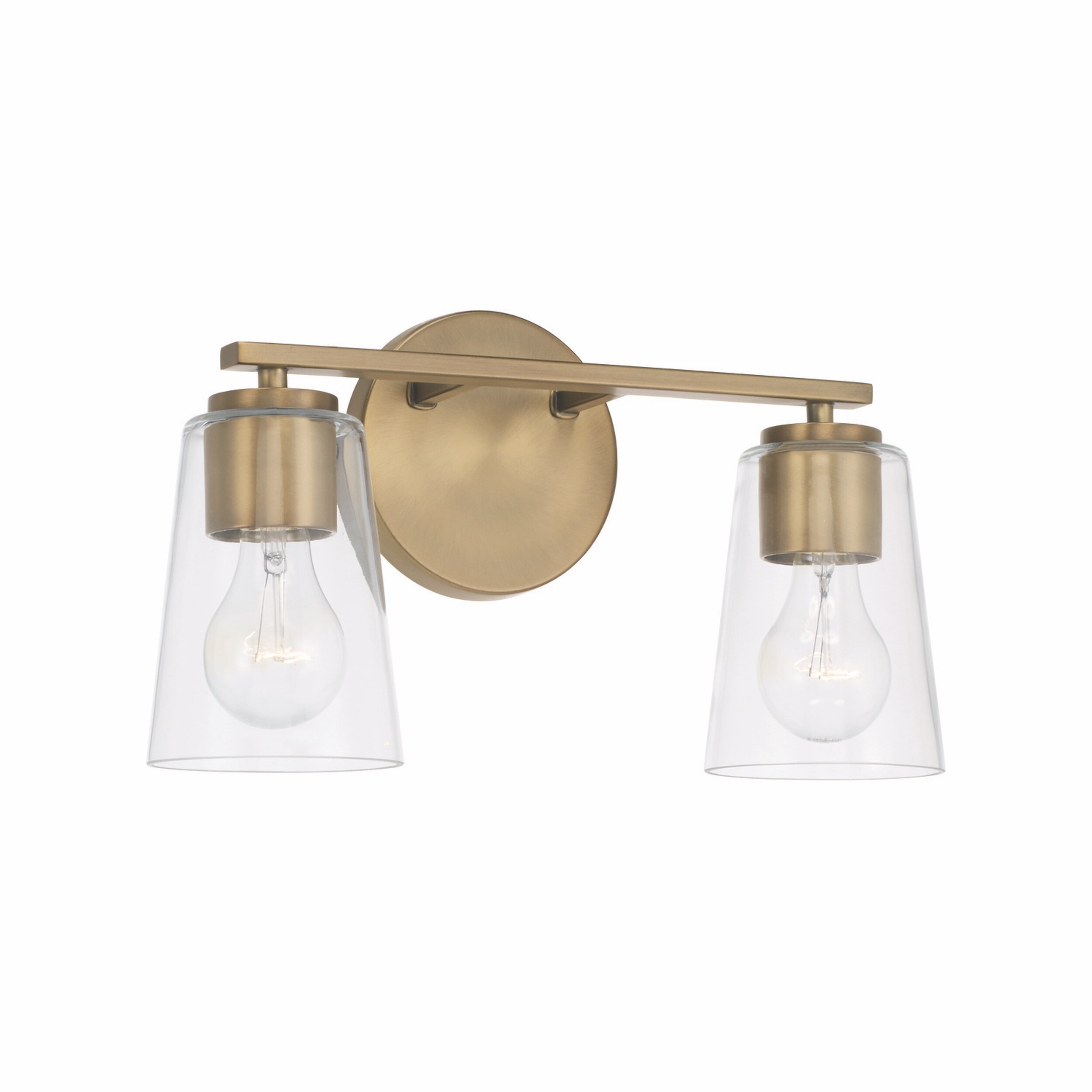 Portman 2-light Bath/ Vanity Fixture w/ Clear Glass