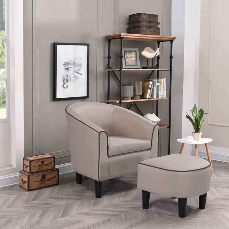 JST Accent Chair with Ottoman Modern Accent Arm Chair with