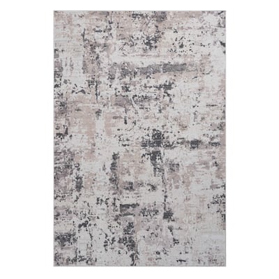 LOOM & LUXE Collection Cream/Brown/Traditional Non-Shedding Area Rug