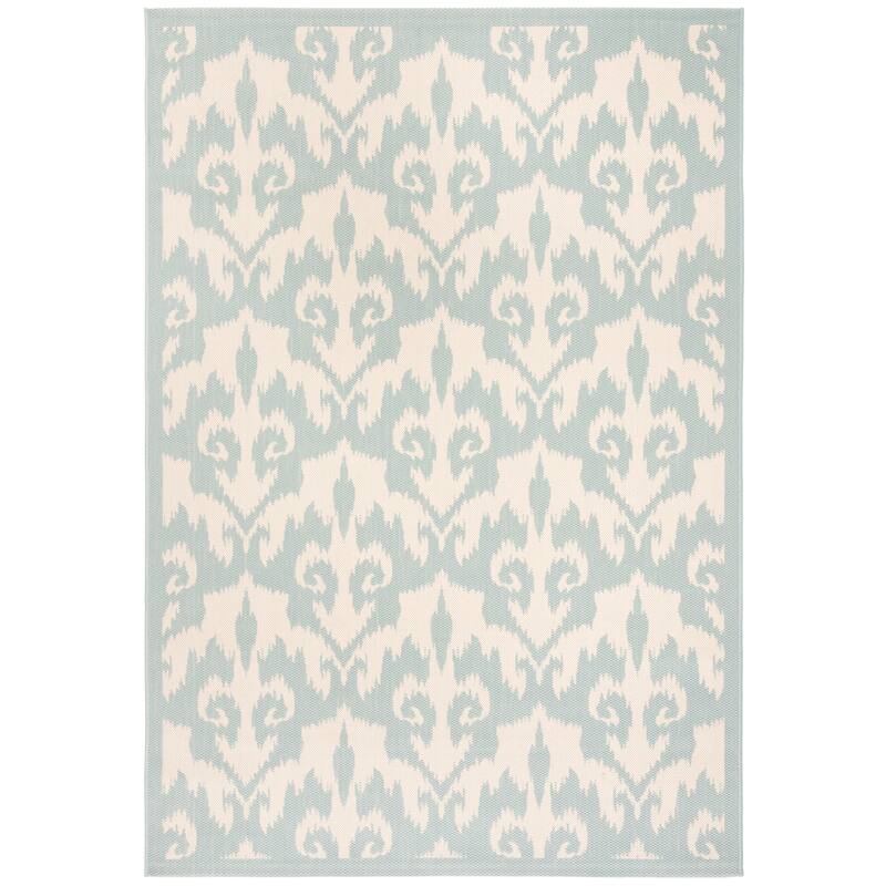 SAFAVIEH Courtyard Telke Rug - 2'7" x 5' - Aqua/Beige