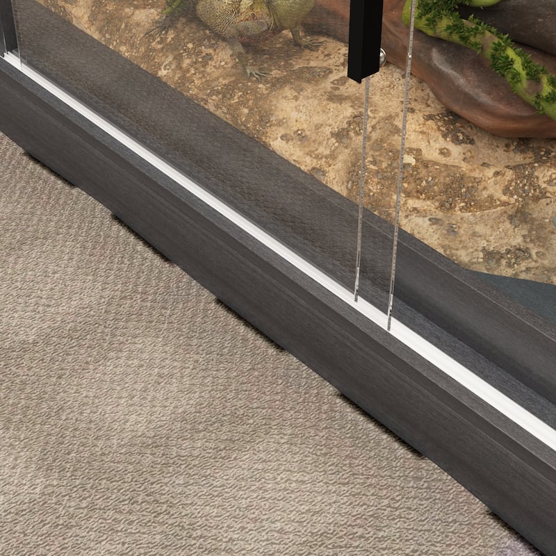Glass Enclosure with Sliding Doors –Lizard, Gecko, 120 Gallon Wooden Reptile Terrarium Tank with Sliding Doors & Ventilation