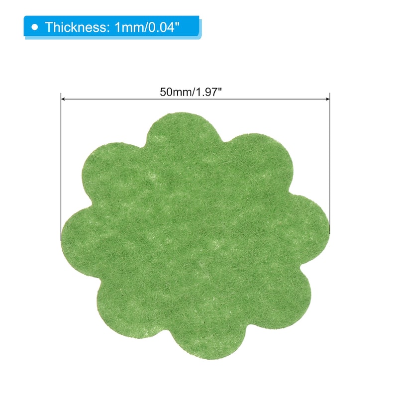 30pcs Plant Pot Hole Pad Nonwoven Flower Bonsai Bottom Soil Mat - Green - 2"