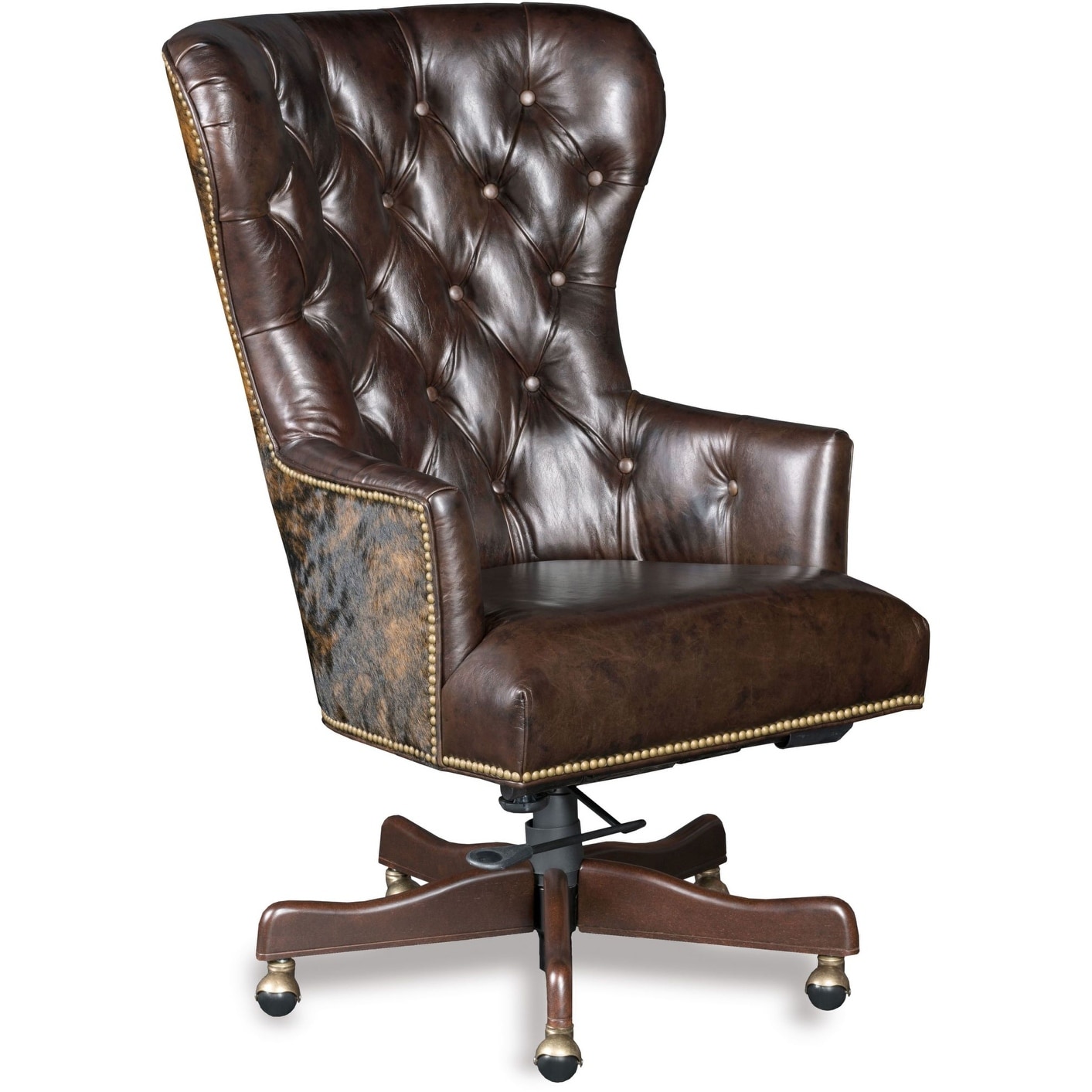 Hooker Furniture Ec448 087 Katherine 25 Wide Ranch Style Leather And Kingston Eden With Cowhide Today