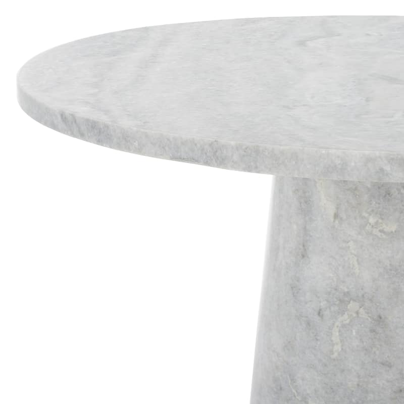 SAFAVIEH Couture Ghicu Tall Round Marble Accent Table - 22 In W x 21 In D x 24 In H - 21"W x 21"D x 24"H