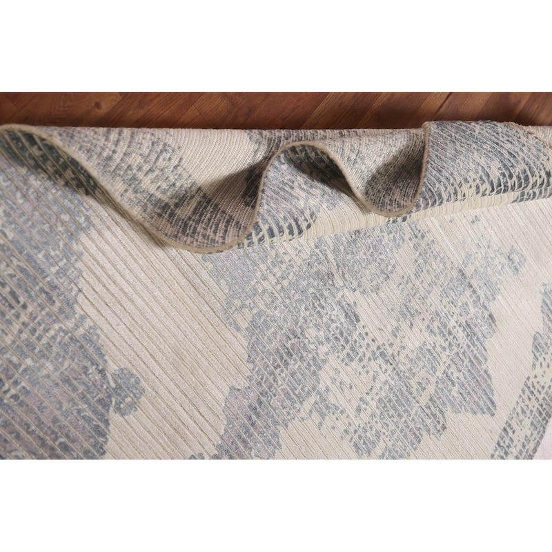 Contemporary / Abstract Accent Rug Handmade Wool Carpet - 3'11"x 5'8"