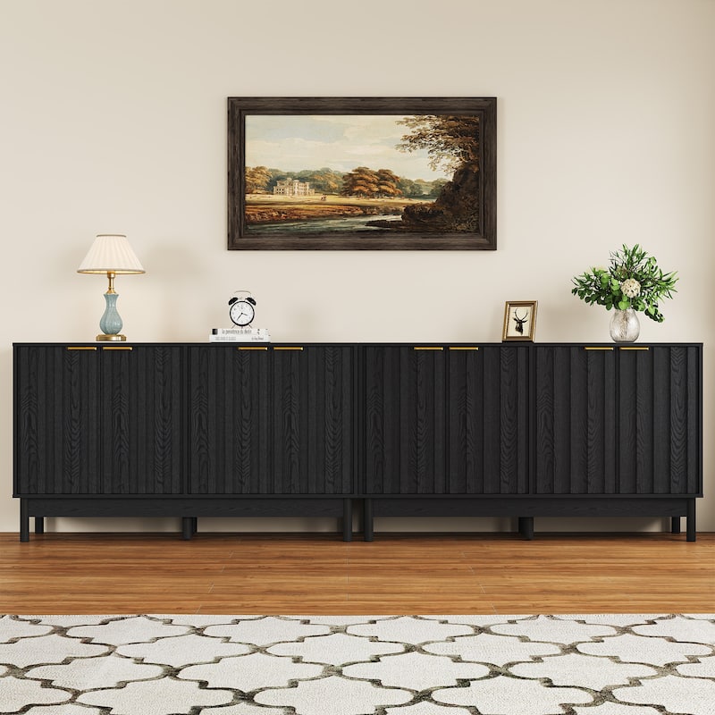 Buffet Cabinet with Doors and Adjustable Shelves
