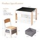 preview thumbnail 2 of 5, Kids Art Play Activity Table with Storage Shelf and Chair Set with Storage Baskets, White & Gray