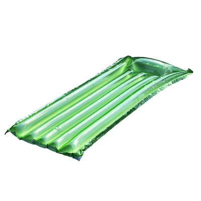 72" Inflatable Green Reflective Sun tanner Pool Float