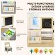 preview thumbnail 6 of 5, Wooden Easel for Kids, Kids Art Table and 2 Chairs