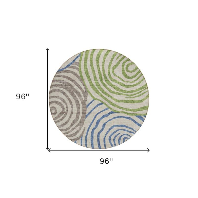 HomeRoots Abstract Transitional Rectangle Outdoor Rug