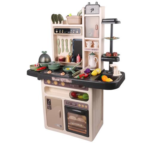 65 PCS Large Pretend Play Kitchen Toy Set for Kids Look Very Real