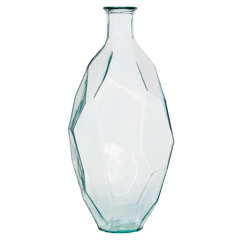 Recycled Glass Bottle Vase Collection Made in Spain - Multiple Sizes - Clear, Blue, Teal, Green