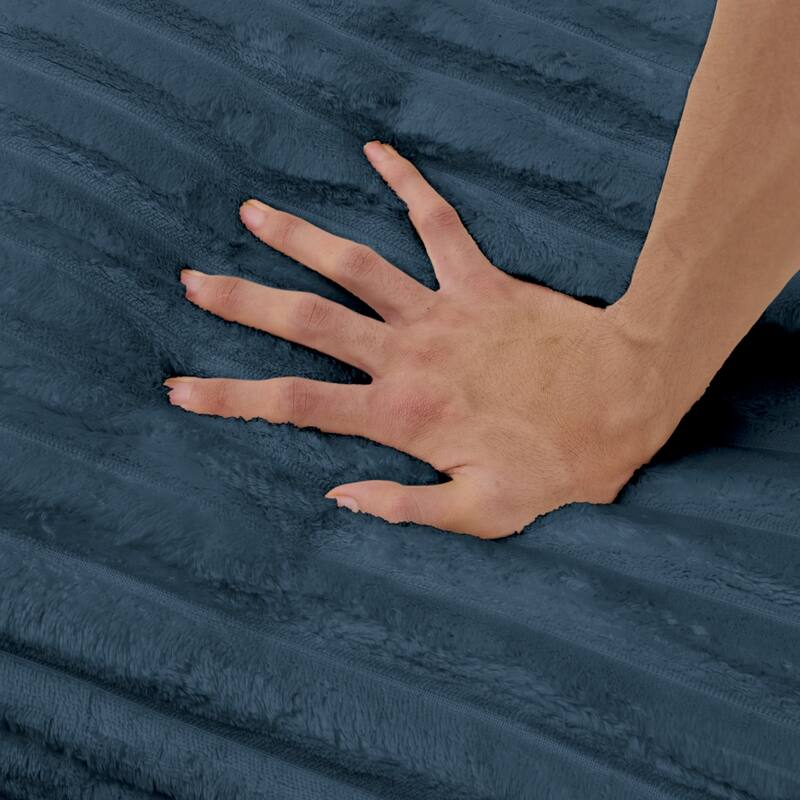 Roomfitters Living Room Compressed Chaise Lounge Foam Sofa Bed, Fluffy Corduroy Upholstered Cloud Couch with Deep Seat