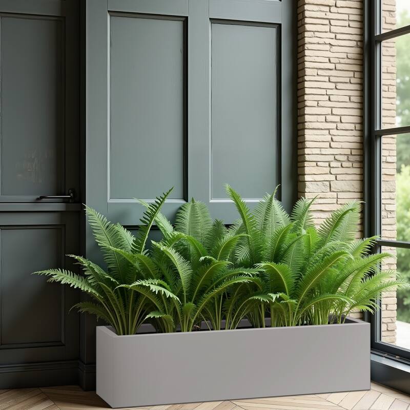Dovelina Modern Metal Rectangular Planter- Elevate Your Space, Indoors & Outdoors
