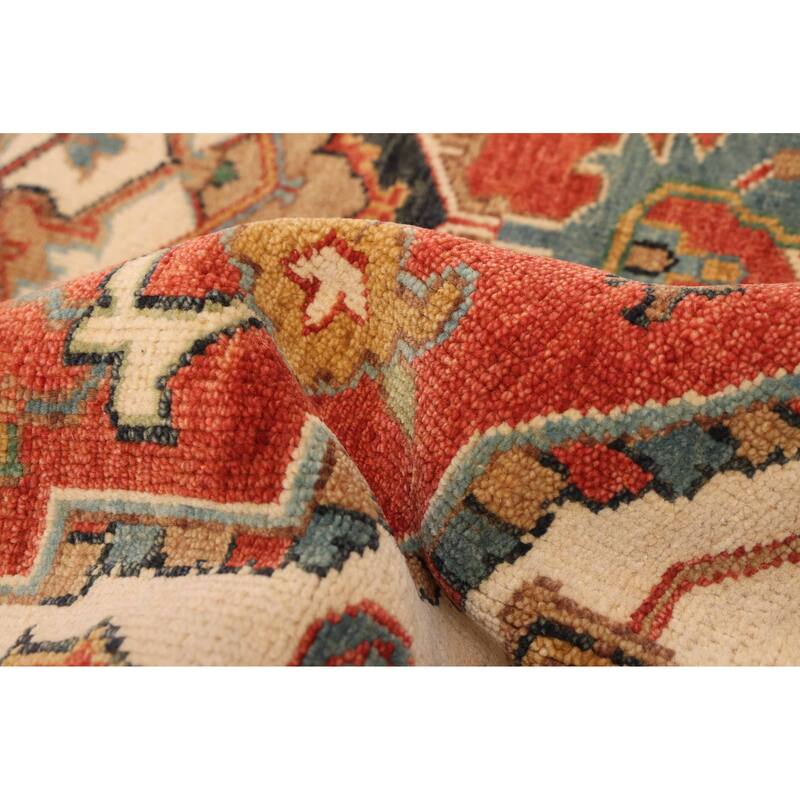 ECARPETGALLERY Hand-knotted Jules Sultane Red Wool Rug - 4'1 x 5'11