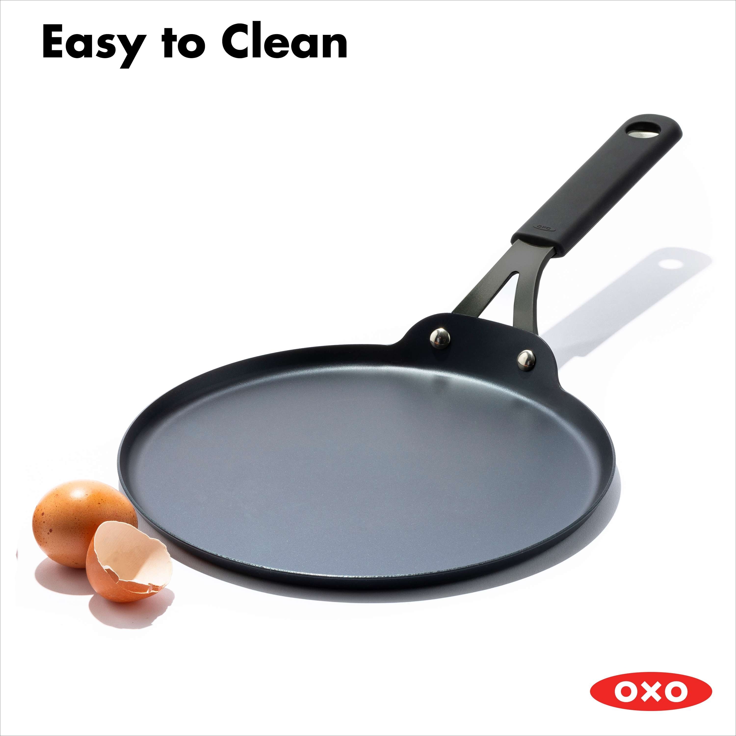 OXO Black Steel Crepe Pan 10 w/ Silicone Sleeve