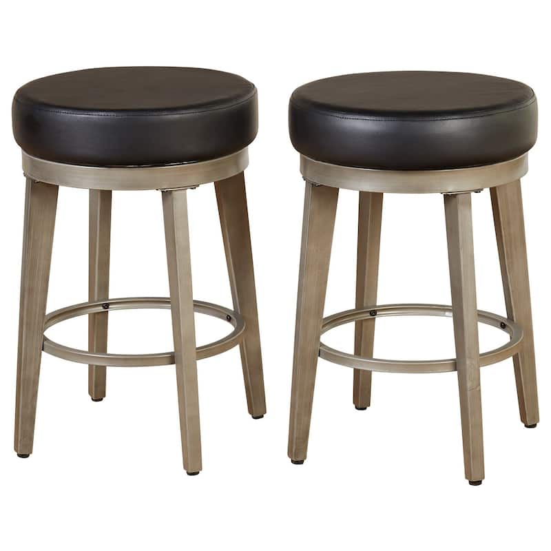 angelo:HOME Linden Swivel Barstool (Set of 2)