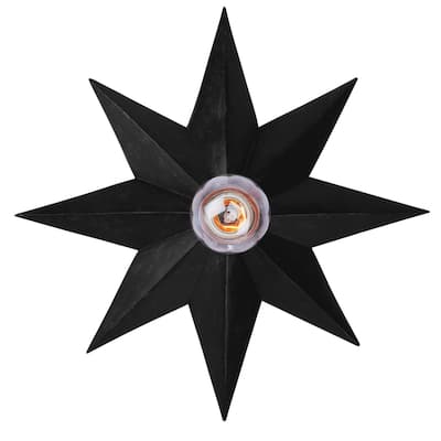 Astro 1 Light Black Wall Mount - 12"W x 12"H x 3"D