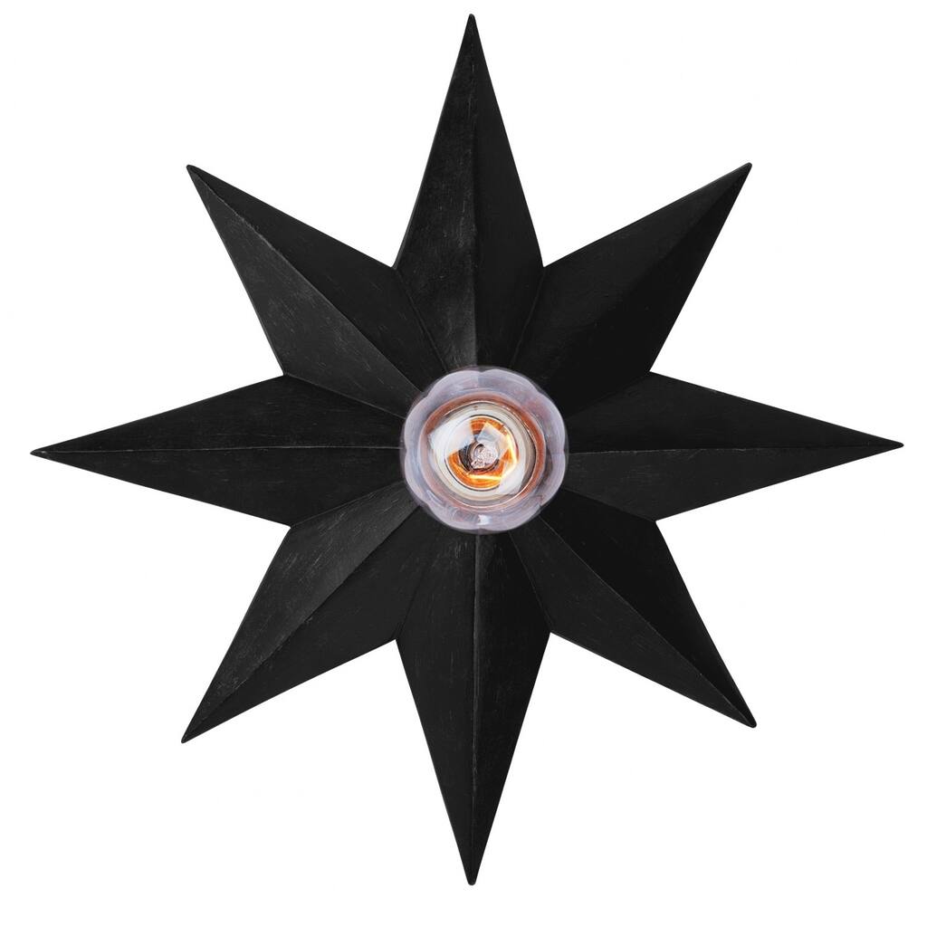 Astro 1 Light Black Wall Mount - 12"W x 12"H x 3"D