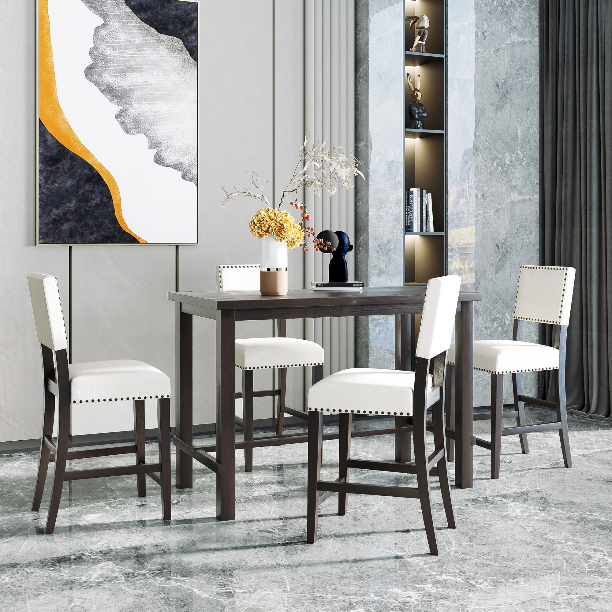 Rectangle counter height dining online table sets