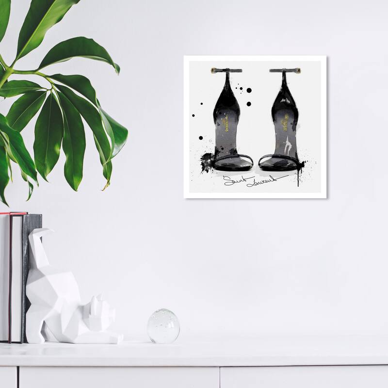 Wynwood Studio Prints Fashion and Glam Perfect Black Silhouette Black and Glam Wall Art Canvas Print - 12 x 12