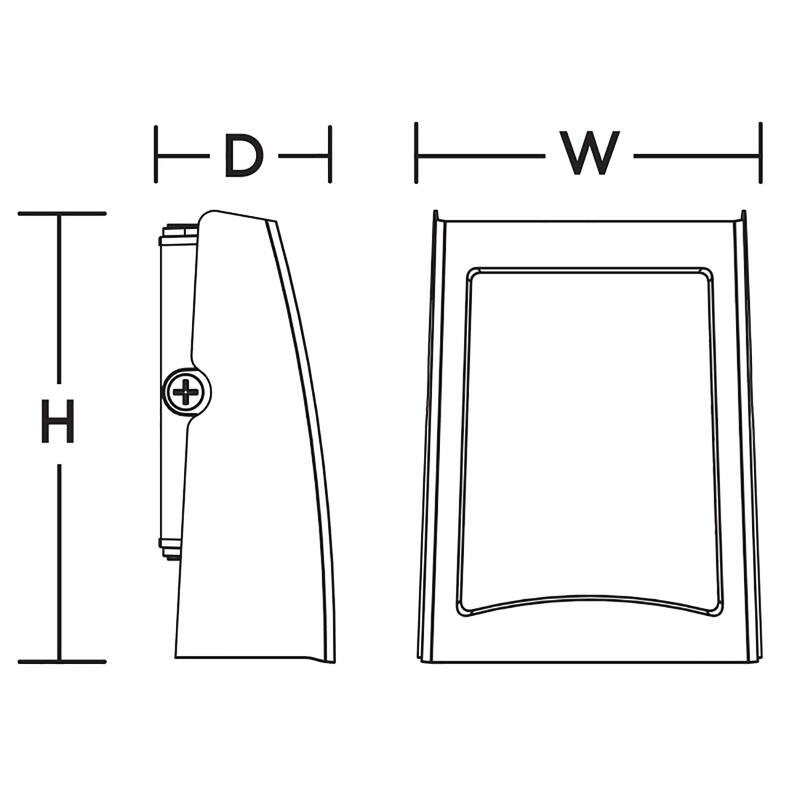 AFX POLW0708LAJD2 Poly 8" Tall LED Outdoor Wall Sconce