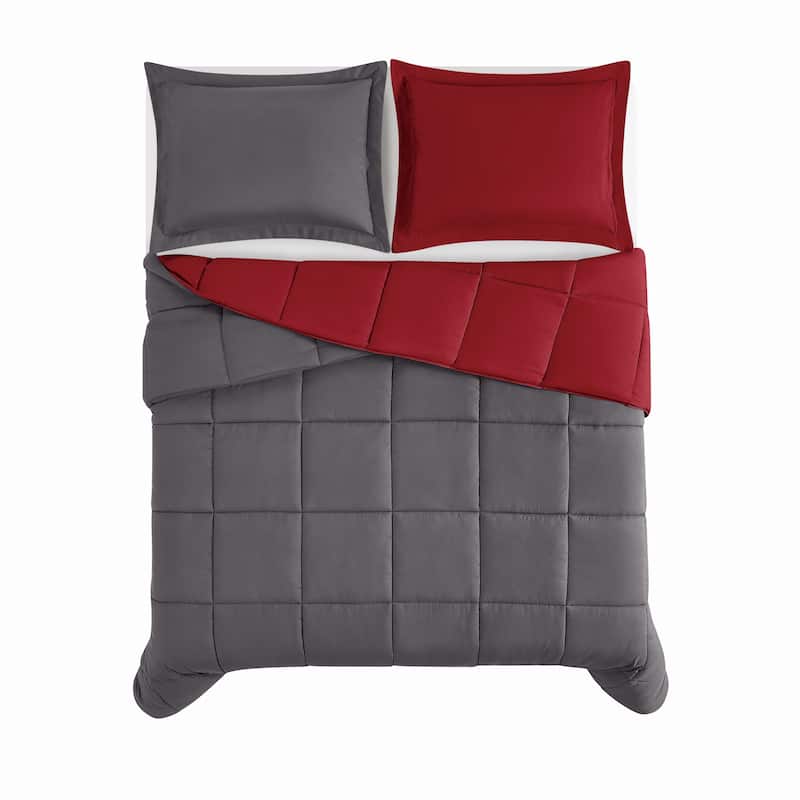 My World Solid Reversible 3-piece Comforter Set