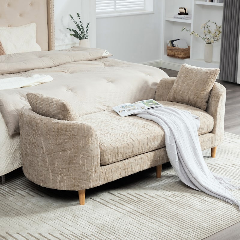 83.1" W Modern Upholstered Lounge Chair,Oversized Sofa Chair with Pillow and Armrests