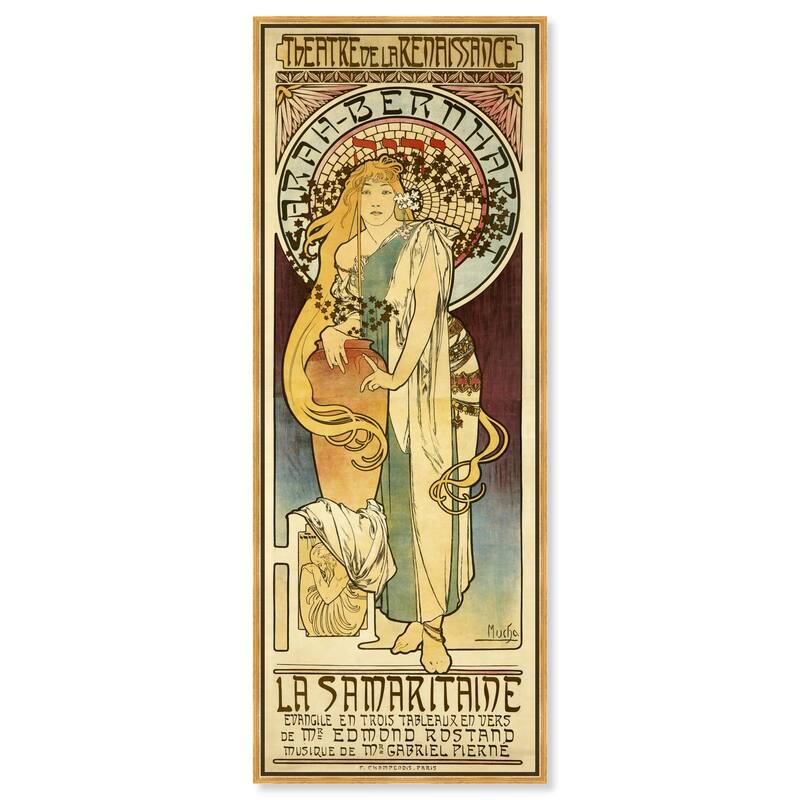La Samaritaine Panoramic Canvas by Art Remedy - Gold - 20" x 54"