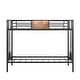 preview thumbnail 6 of 9, Twin Over Twin Size Metal Bunk Bed with Double Safety Guard Rails, Heavy Duty, Space-Saving Design