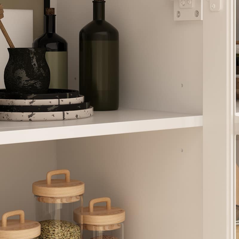 Modular Glass Doors Display Cabinet Combo Bookcase Home Office Pantry