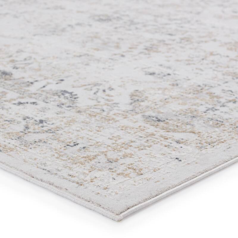 Irena Abstract Light Gray/ Gold Area Rug