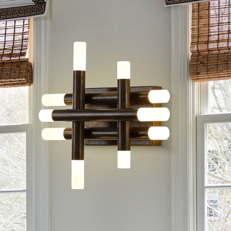 Bella Depot Wall Light Farmhouse Dimmable LED Sconce with Remote 13" x12"