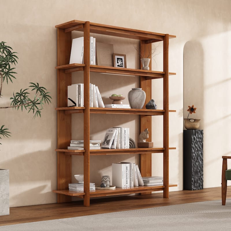 Christopher Knight Home - Ellie 4-Tier 70"H Acacia Wood Open Bookcase