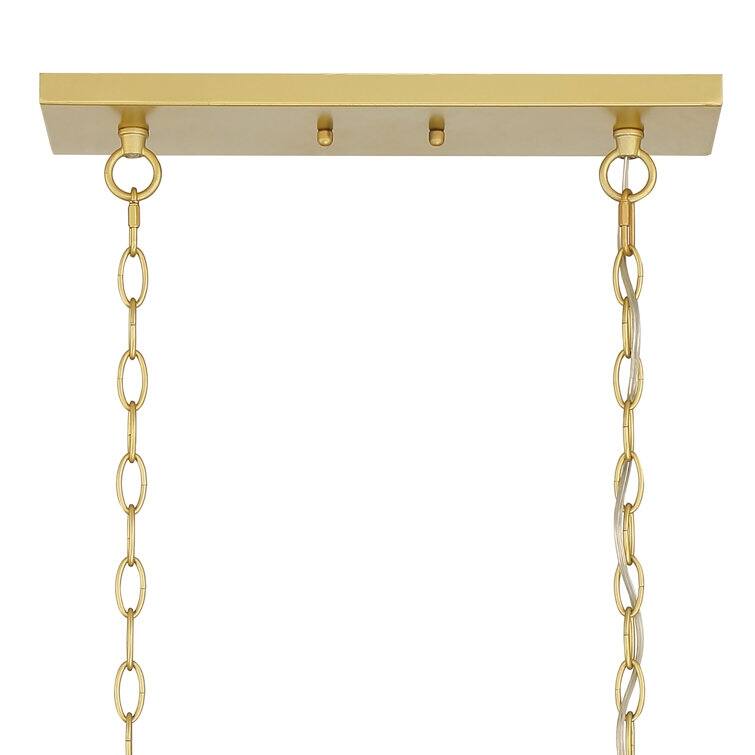 Modern Farmhouse 8-light 48In Rectangle Linear Chandelier for Dining Room with UL Certified
