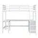 preview thumbnail 9 of 15, Twin Size Wooden Loft Bed with Built-in Desk and Shelves for Space-Saving and Functional Bedroom Design
