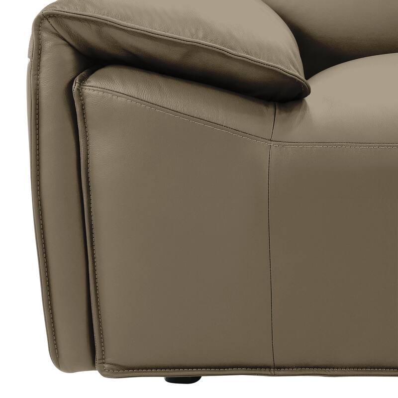 Tanner Top Grain Leather Loveseat, Sofa, or Living Room Set with Padded Arms