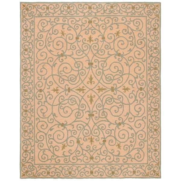 slide 2 of 30, Safavieh Hand-hooked Chelsea Cherrelle Country Oriental Wool Rug 6' x 9' - Yellow/Light Green - Runner/Rectangle