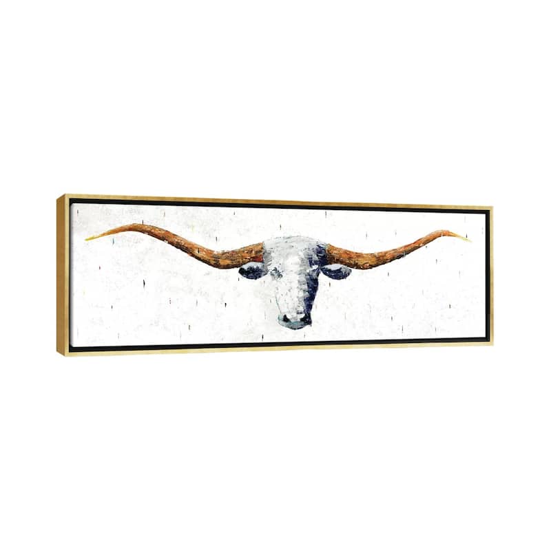 iCanvas "Longhorn" by Marvin Pelkey Framed Canvas Print - Gold - 20x60