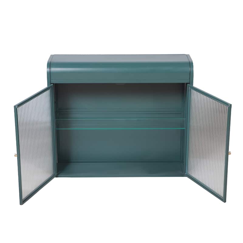 2-Door Wall-Mounted Metal Storage Bathroom Cabinet
