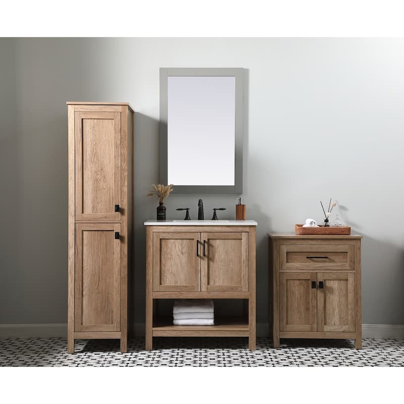Indigo Home 24 Inch Bathroom Storage Freestanding Cabinet