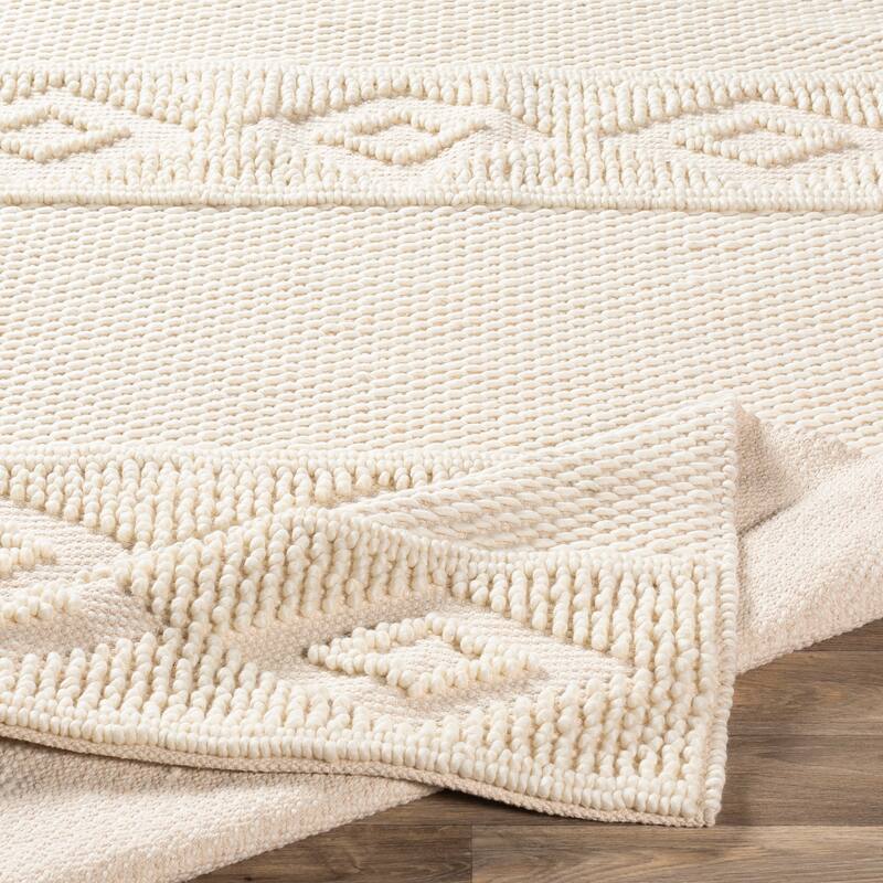 Samara Hand Woven Farmhouse Wool Area Rug