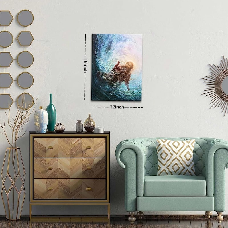 Jesus Christian Wall Art, Hand of God Canvas Paintings