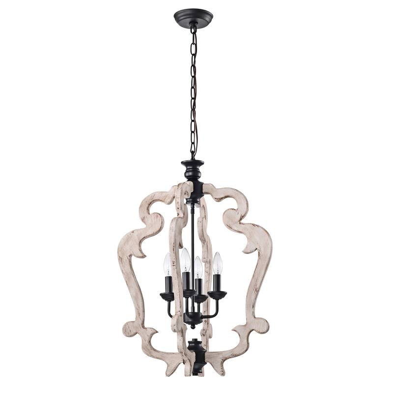 Biga 20 Inch Imitation Wood Candle Light Pendant Chandelier