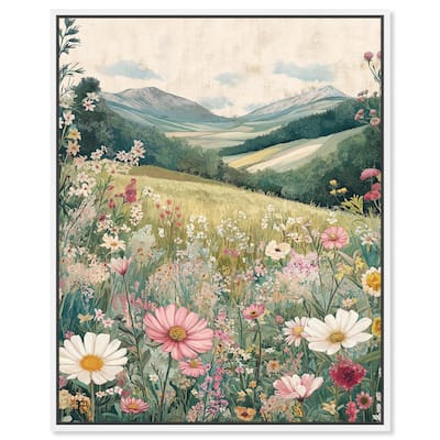 Floral Valley Vista Canvas by Art Remedy