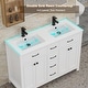 preview thumbnail 99 of 143, Modern Bathroom Vanity with Sink & Faucet Storage Cabinet Set